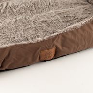 Paw Bed - Medium Plush Teddy Brown - 70x55x18cm