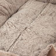 Paw Bed - Medium Plush Teddy Brown - 70x55x18cm