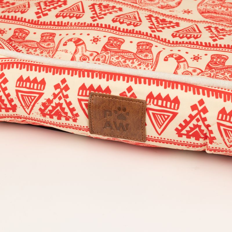 Paw Bed - Lucky Elephant - Red 60x50x14cm