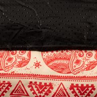 Paw Bed - Lucky Elephant - Red 60x50x14cm