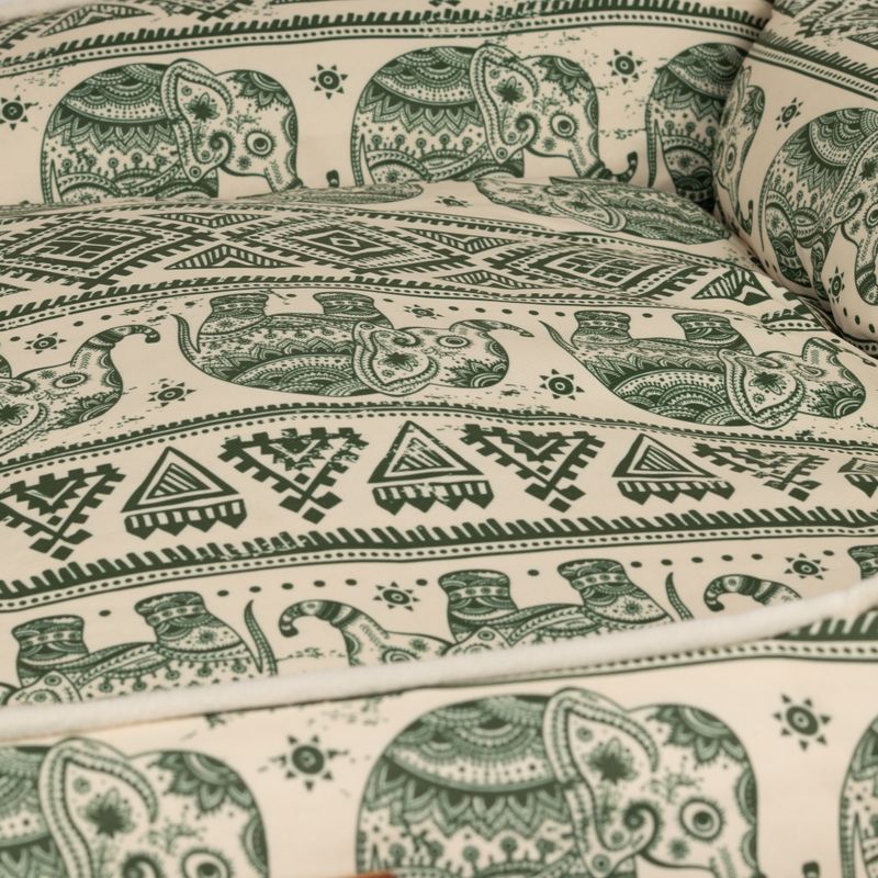 Paw Bed - Lucky Elephant - Green - 60x50x14cm