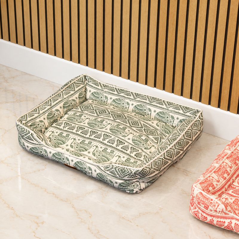 Paw Bed - Lucky Elephant - Green - 60x50x14cm