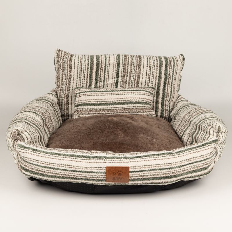 Paw Bed - Small Sofa - Brown Stripes - 50x50x26cm