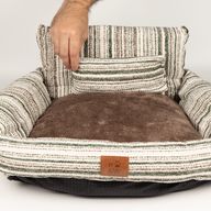Paw Bed - Small Sofa - Brown Stripes - 50x50x26cm