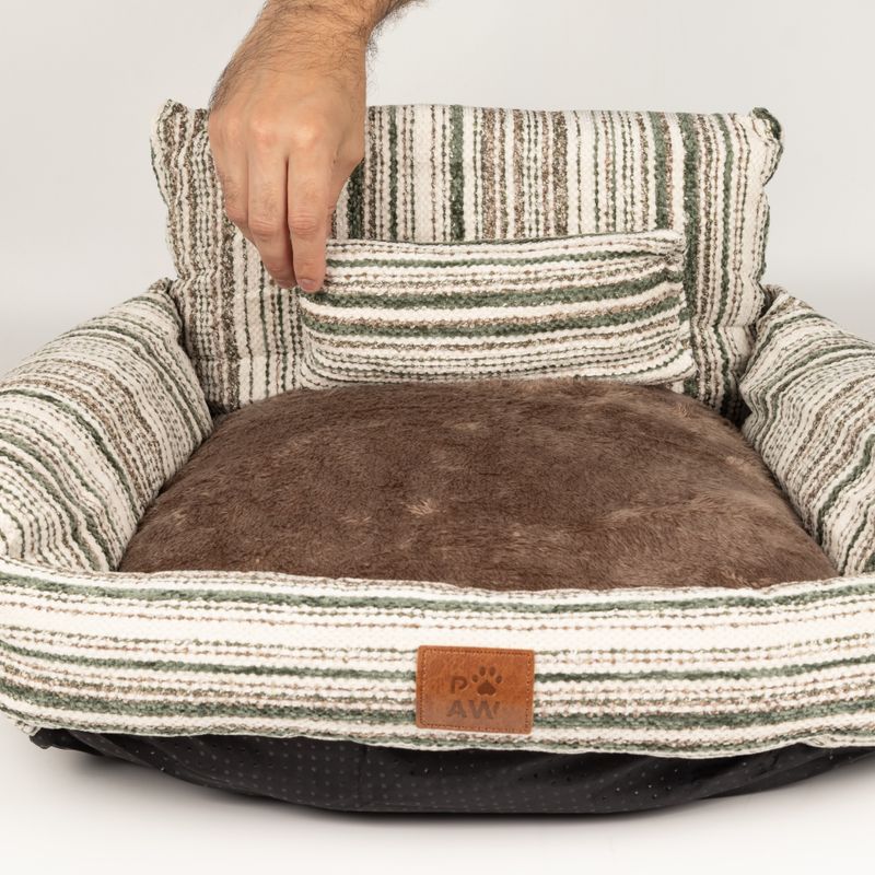 Paw Bed - Small Sofa - Brown Stripes - 50x50x26cm