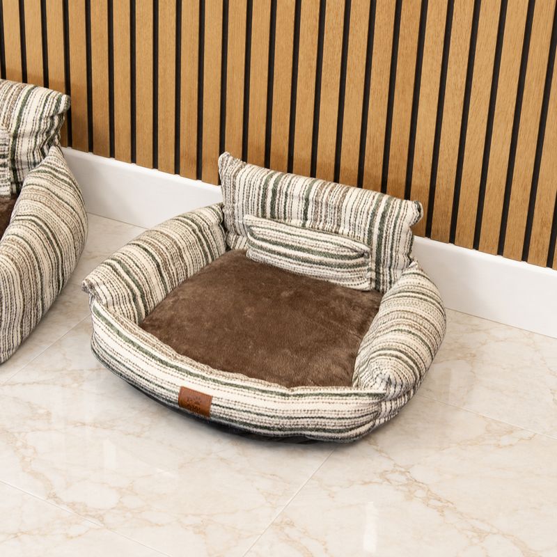 Paw Bed - Small Sofa - Brown Stripes - 50x50x26cm