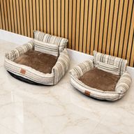 Paw Bed - Medium Sofa - Brown Stripes - 60x60x28cm