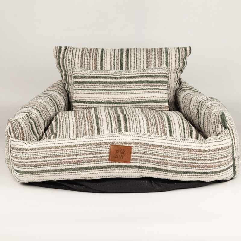 Paw Bed - Medium Sofa - Brown Stripes - 60x60x28cm