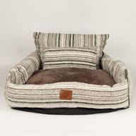 Paw Bed - Medium Sofa - Brown Stripes - 60x60x28cm