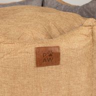 Paw Bed - Medium Royal Crown - Sand & Grey - 50x50x26cm