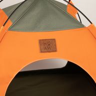 Paw Bed - Green & Orange Tent - 48x48x40cm