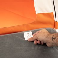 Paw Bed - Beige & Orange Tent - 58x58x48cm