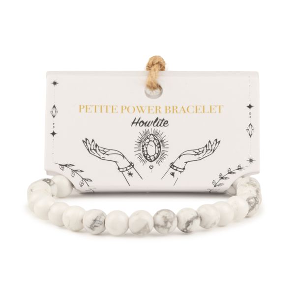 Petite Power Bracelet (17cmx6mm) - Howlite