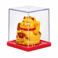 Mini Solar Powered Money Cat in Box - Yellow