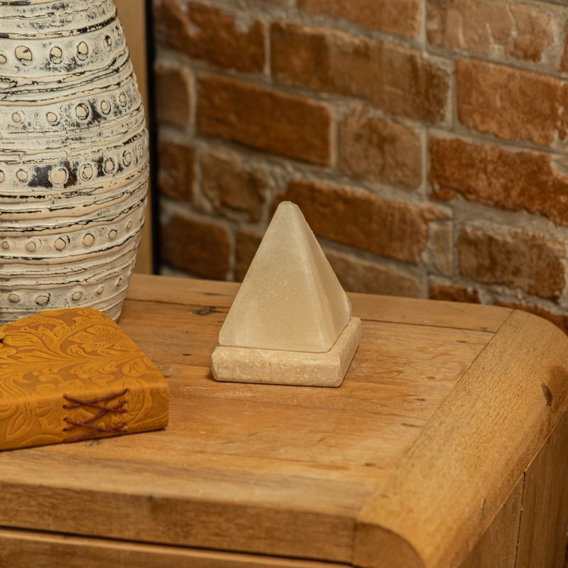 Quality USB Pyramid WHITE Salt Lamp - 9 cm (multi)