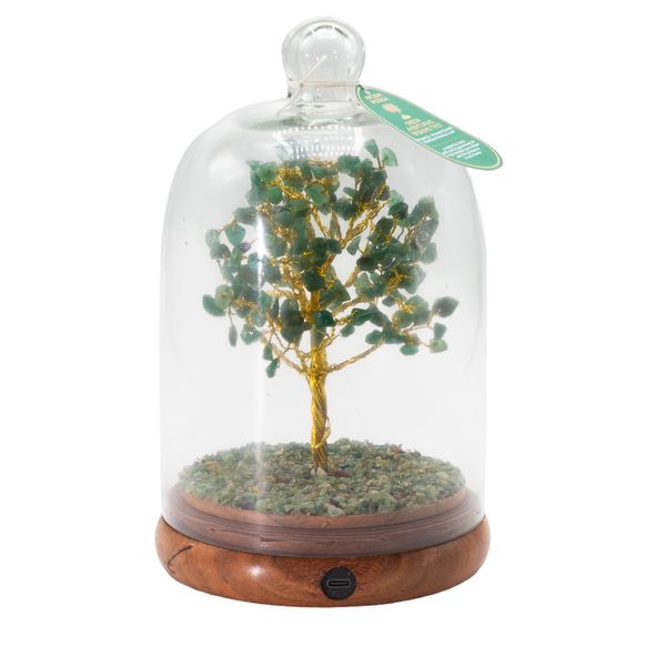 Gemstone Dome Garden - Green Adventurine & LED Lights - 200 Chipstones