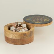 Round Enamelled Box - Compass of Life