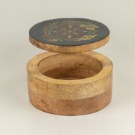 Round Enamelled Box - Compass of Life