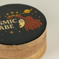 Round Enamelled Box - Cosmic Babe