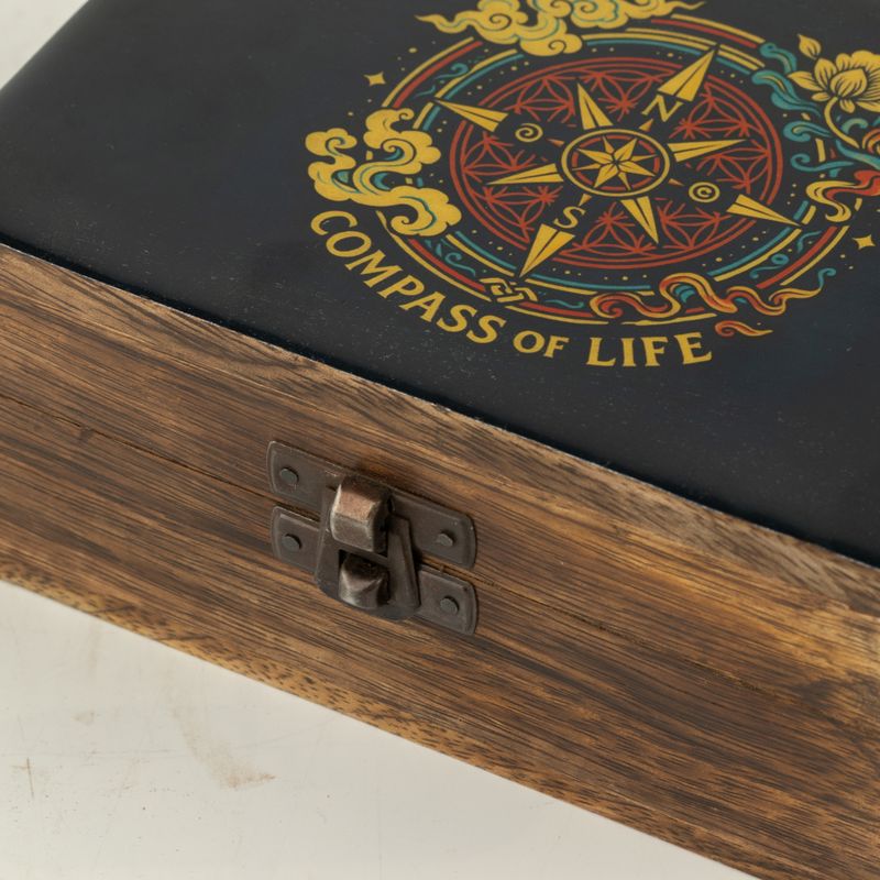 Medium Enamelled Box - Compass of Life