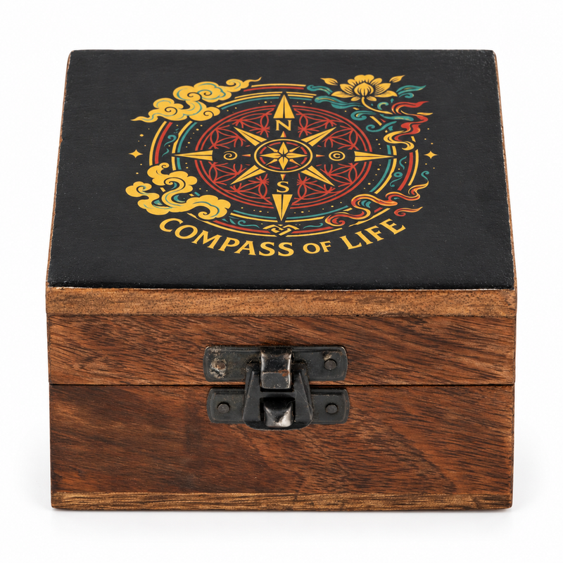 Small Enamelled Box - Compass of Life