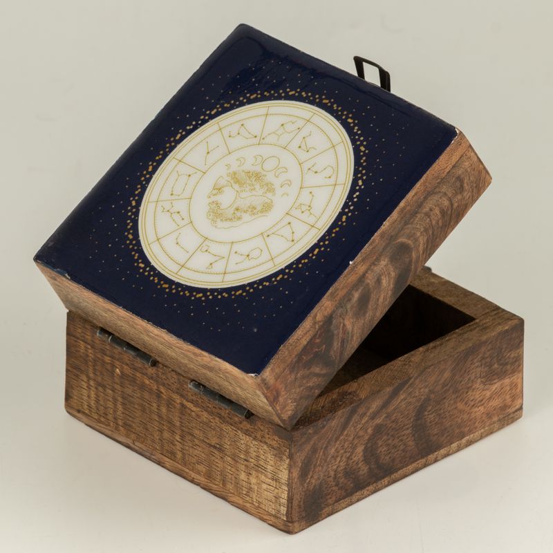 Small Enamelled Box - Aquarius