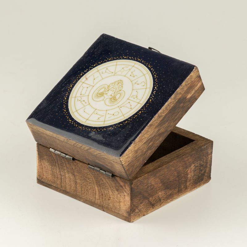 Small Enamelled Box - Aries