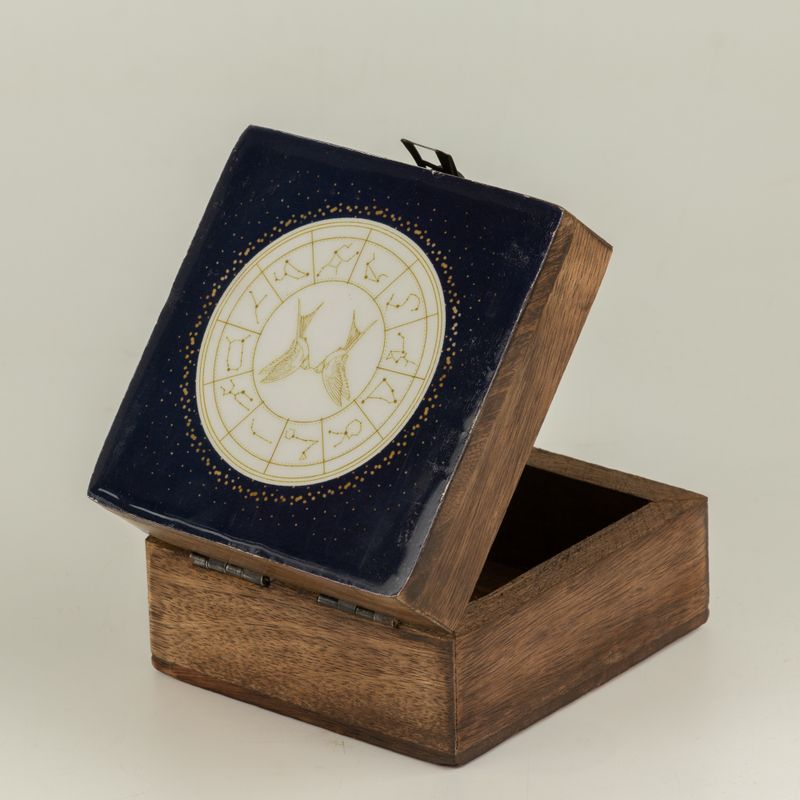 Small Enamelled Box - Gemini