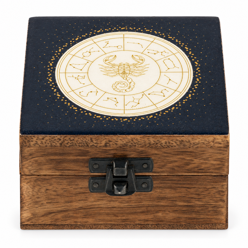 Small Enamelled Box - Scorpio
