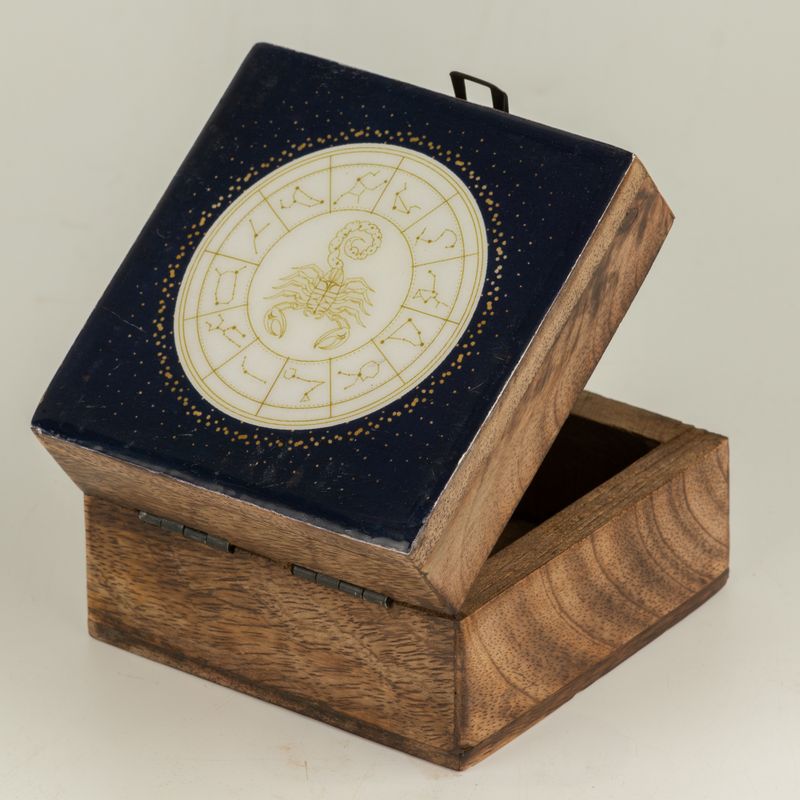 Small Enamelled Box - Scorpio