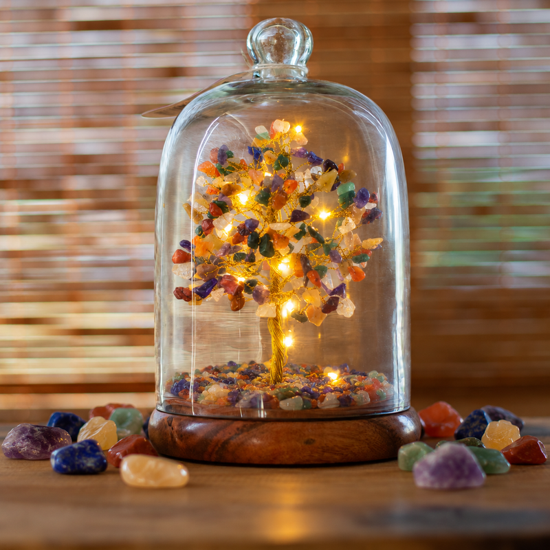 Gemstone Dome Garden - Seven Charkra & LED lights - 200 chipstones