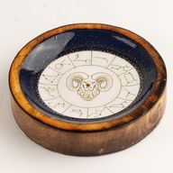 Stars Sign Mini Bowl & Incense Stick Holder - Aries