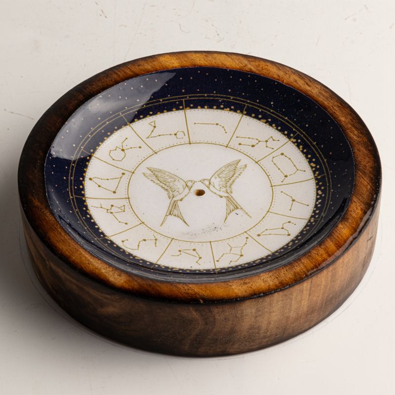 Stars Sign Mini Bowl & Incense Stick Holder - Gemini