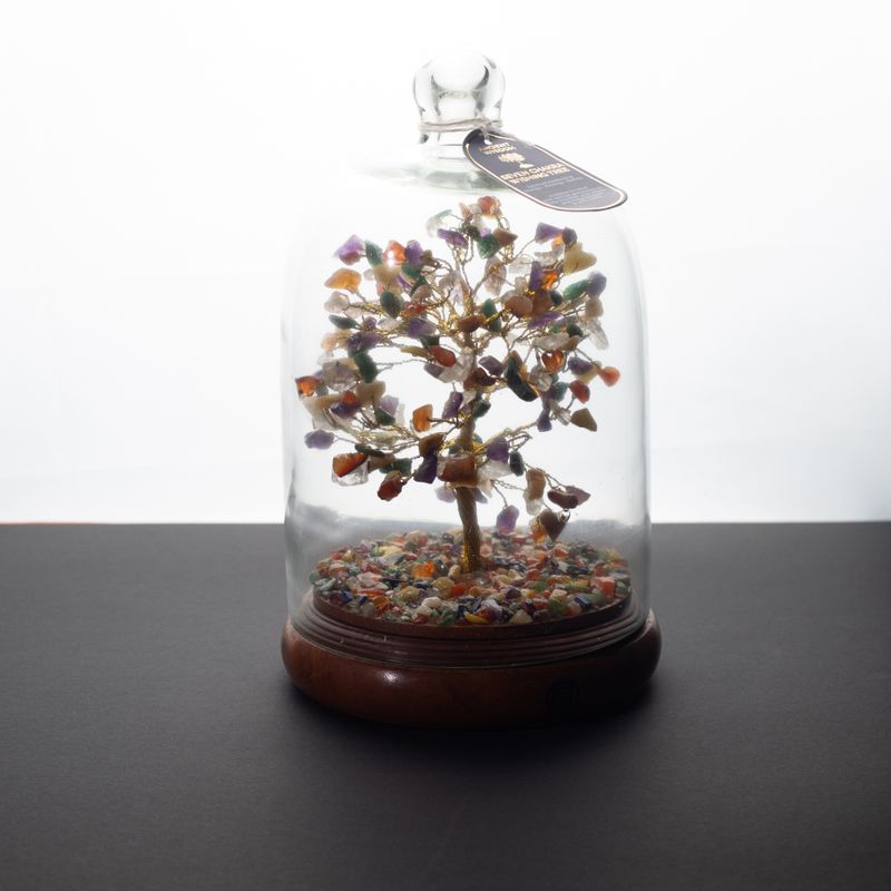 Gemstone Dome Garden - Green Adventurine & LED lights - 200 chipstones
