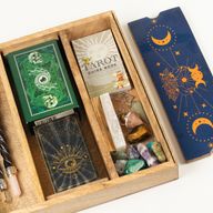 Blue Moon Phases Tarot Tray with Card Holder