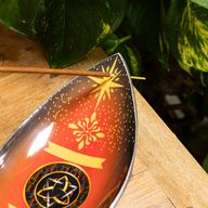 Enamel Incense Bowl - Aluminum - Pagan Triquetra
