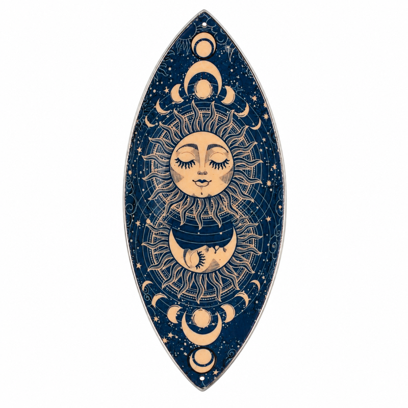 Enamel Incense Bowl - Aluminum - Pink Sun & Moon