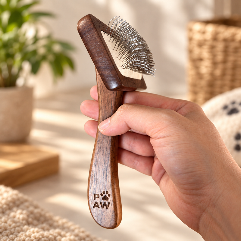 PAW Grooming Tools - Med Anti-tangle Comb - Walnut