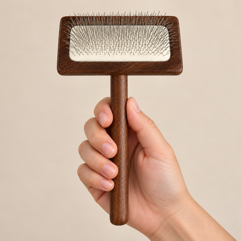 PAW Grooming Tools - Med Anti-tangle Comb - Walnut