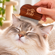 PAW Grooming Tools - Mini Flea Check & Delcate Area Comb - Walnut