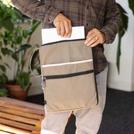 Canvas Large Laptop Pouch - Olive