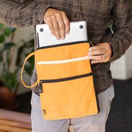 Canvas Travel Laptop Pouch - Orange
