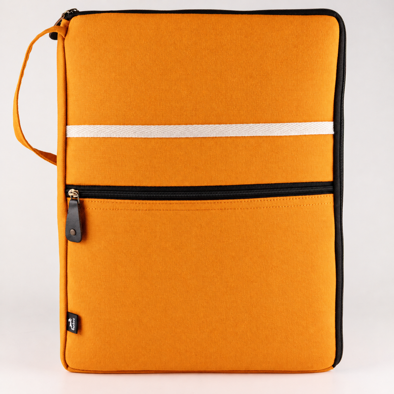 Canvas Large Laptop Pouch - Orange