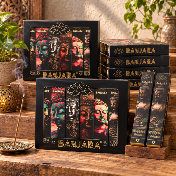 Banjara Buddha Incense Gift Pack Starter – 12 Boxes of 6 Incenses