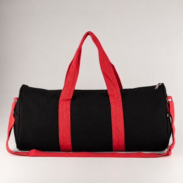 Gym Bag - Black - Cherry Pink Handle