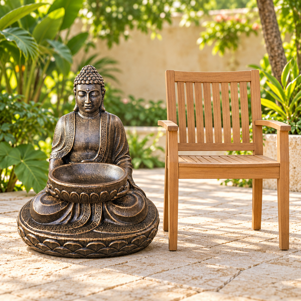 Large Sitting Buddha with Bowl 80cm