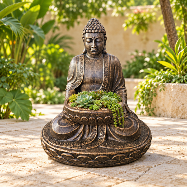 Large Sitting Buddha with Bowl 80cm