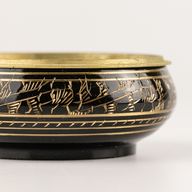 Brass Carved Charcoal Incense Jar