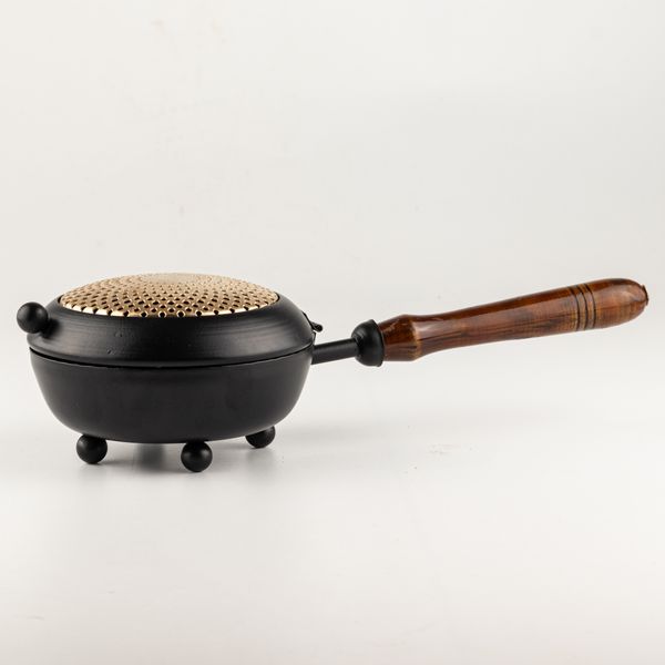 Large Iron Censer Incense Burner - Gold detail