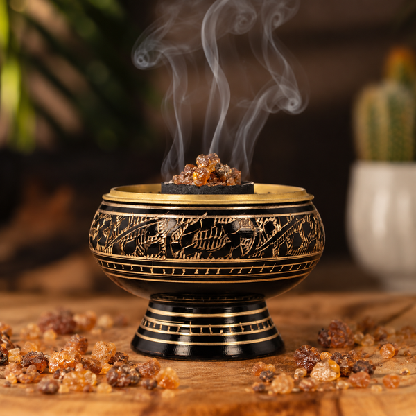 Brass Charcoal Burner with Coaster